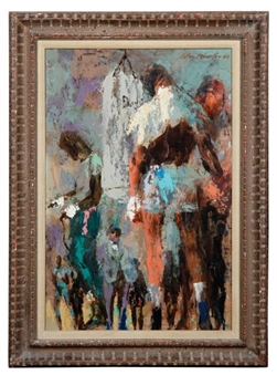 1960 LeRoy Neiman “The Middle Weight” Original Painting – His First Sports Painting! 